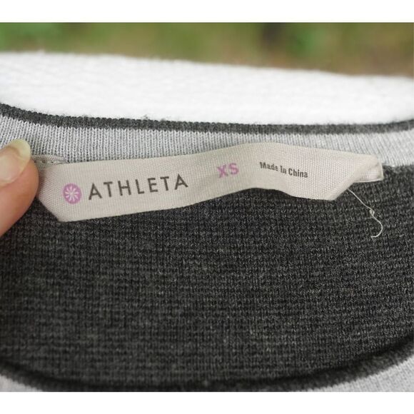 Athleta Omega Wool Grey Colorblock Long Sleeve Dress - Picture 4 of 8